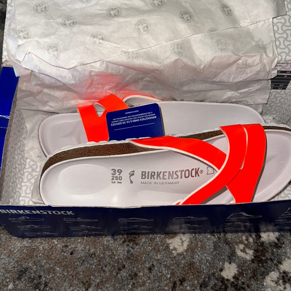 COPY - Birkenstock neon orange sandals